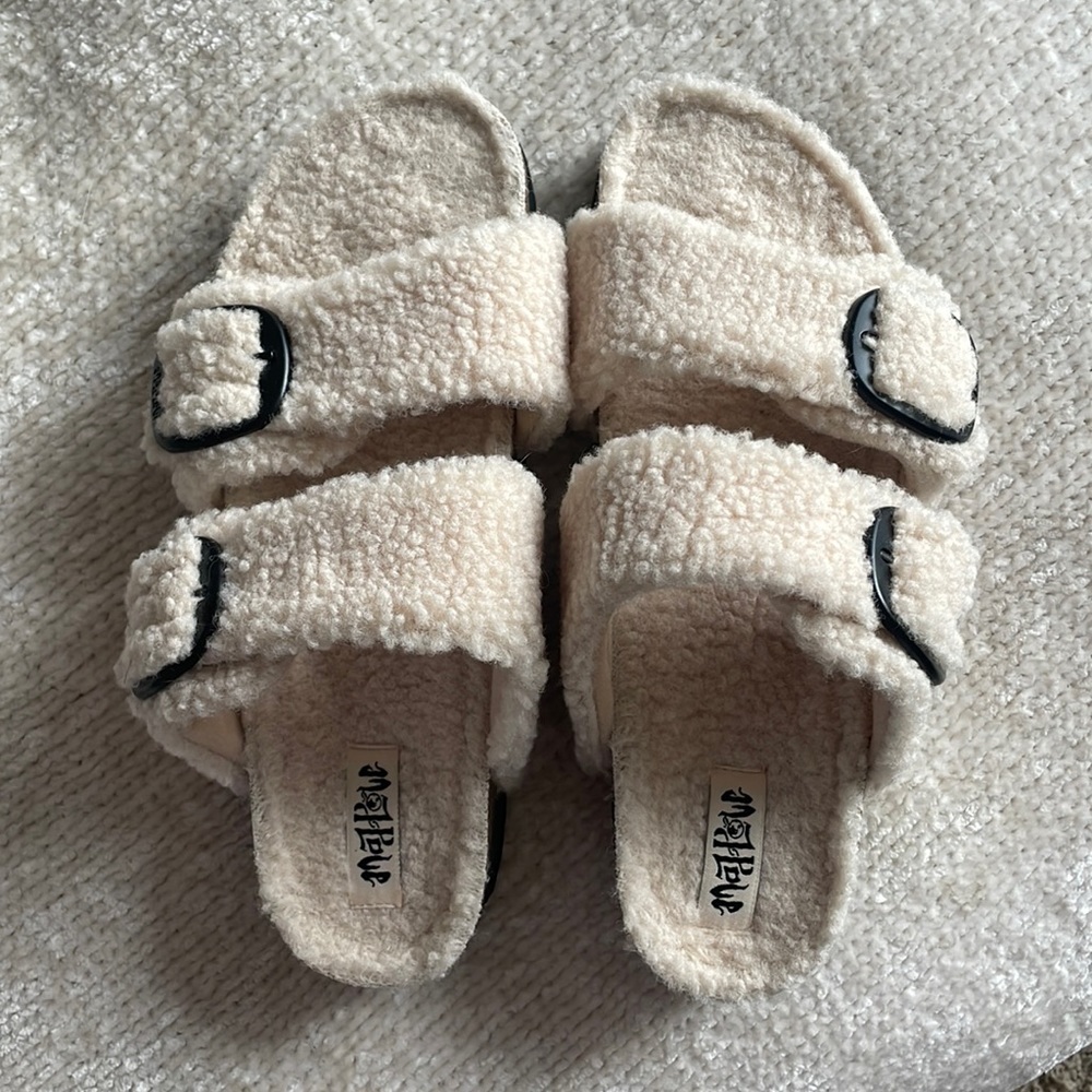 Birkenstock Arizona Shearling Buckle Sandal DUPES